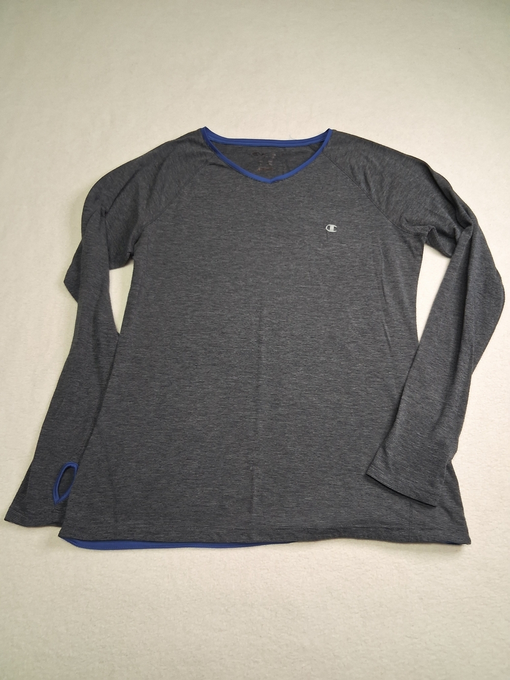4/20$ Champion Men's Long-Sleeve Heather Gray Performance Tee